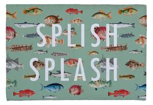 Zelená kúpeľňová podložka s prímesou bavlny Really Nice Things Splish Splash, 40 x 60 cm