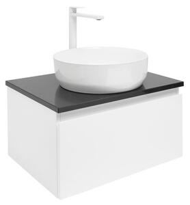 Kúpeľňová skrinka s krycou doskou SAT B-WAY 59x30x45 cm biely lesk BWAY60WTKUB