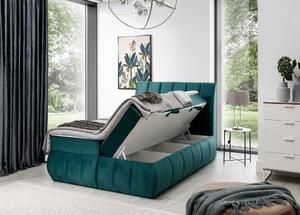 Drevko Čalúnená posteľ Vincenzo - Soft 09 - 140 x 200 cm, Modrá