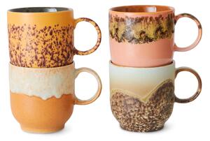 Kameninový hrnček café mug 70's Cape 4 x 250 ml, 1000 ml