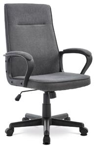 Autronic - Kancelářská židle, černý plast, šedá látka, kolečka pro tvrdé podlahy - KA-L608 GREY2 AKCE NOVINKA