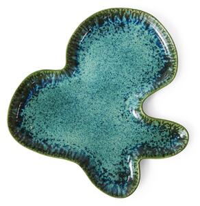 Kameninový tanier Shell Teal
