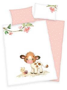 Herding Detské bavlnené obliečky do postieľky Sweet calf, 40 x 60 cm, 100 x 135 cm