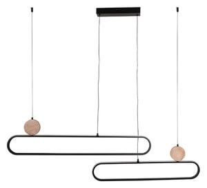 LED závesný luster FLORENTYNA LED/48W/230V 4000K čierna/béžová