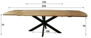 Rozkladací jedálenský stôl 29-69 175/275x90cm Masív Drevo Acacia-Komfort-nábytok