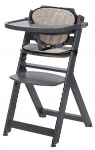 Drevená rastúca jedálenská stolička pre deti Timba Safety 1st + vložka Farba: sivá