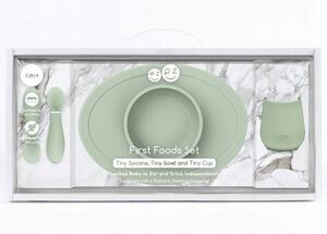 Silikónová jedálenská sada pre deti EZPZ First Food Set Farba: zelená