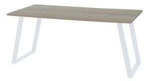 Kancelársky stôl Viva Shape, 120 x 80 x 75 cm, rovné vyhotovenie, podnožie biele, dub oyster