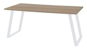 Kancelársky stôl Viva Shape, 120 x 80 x 75 cm, rovné vyhotovenie, podnožie biele, dub sonoma