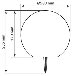 LED RGBW Solárna lampa BALL LED/3,2V 500 mAh pr. 20 cm IP65 + diaľkové ovládanie