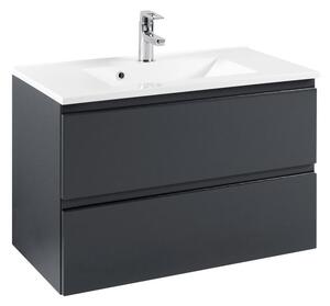 SKRINKA S UMÝVADLOM, grafitová, grafitová, 80 cm Held - Kúpeľňové skrinky, Online Only