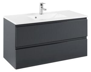SKRINKA S UMÝVADLOM, grafitová, sivá, 100 cm Held - Kúpeľňové skrinky, Online Only