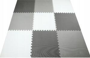 Vulpi Penová podložka na hranie Puzzle XXL 180x180 cm sivá/biela/čierna