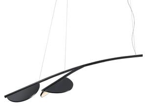 FLOS Almendra Organická závesná lampa 2fl dlhá čierna