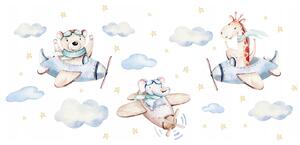 Vulpi Detské samolepky na stenu Flying Friends 100x50 cm