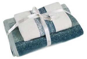 Modrá darčeková sada uterákov TRIS