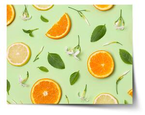 Sablio Plagát Citrus a kvet - 60x40 cm