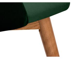 Jedálenská stolička BAKERI 86x48 cm tmavozelená/svetlý dub