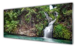 Nástenný panel  Vodopád skala príroda 125x50 cm