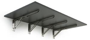 Sklápací stôl na stenu, 1200 x 600 mm, nosnosť 60 kg, grafit