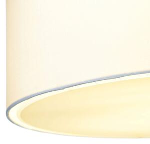 Lucande Patrik stropná lampa textilná Ø48 cm biela