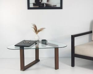 Dizajnový konferenčný stolík Calix 96 cm orech