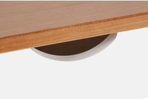 Bielo-hnedý pracovný stôl z borovicového dreva s poličkou Støraa Gava