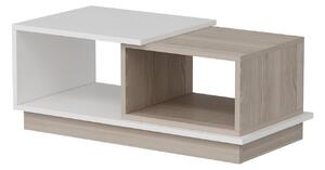 Dizajnový konferenčný stolík Aceline 90 cm biely / dub