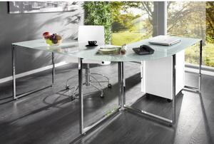PC - rohový - stôl 38382 Mliečne sklo-Komfort-nábytok