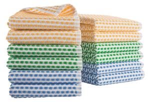 Blancheporte Malé froté utierky, 3 farby, súprava 6 a 12 ks modrá+zelená+žltá 6ks/30x50cm