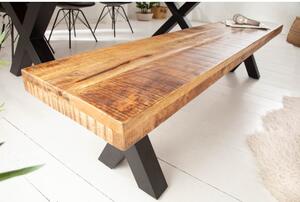 Lavica 40159 200cm Masív drevo Mango prírodná-Komfort-nábytok