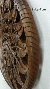 Dekorácia na stenu Strom života 90cm,hnedá, okrúhla, drevo, ručná práca (Masterpiece ručná práca)