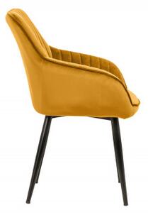 Stolička 39528 Zamat - Žltá-Komfort-nábytok