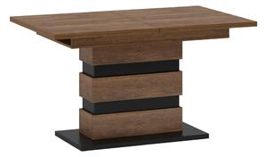 KONDELA Rozkladací jedálenský stôl, dub bolzano/čierna, 140-180x86 cm, DELIS S