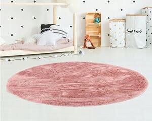 Detský koberec plyšový okrúhly Home 120x120 cm ružový Farba: ružová