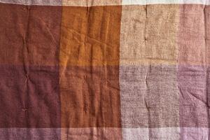 Ľanový prehoz na posteľ Burnt Orange/Lilac/Bordeaux 70 x 180 cm