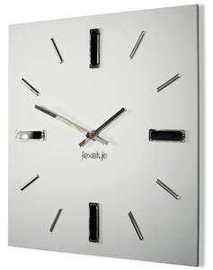 Dekorstudio Nástenné hodiny BRILLIANT bielo-strieborné