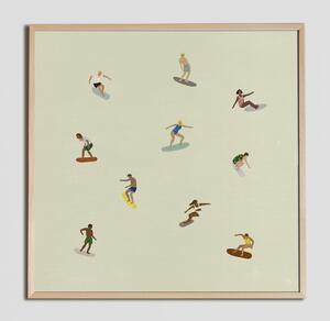 Autorský plagát Surfers by Elisabeth Dunker 40 x 40 cm