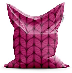 Sablio Sedací vak Pletenie vo fuksiovej farbe - 150x100 cm