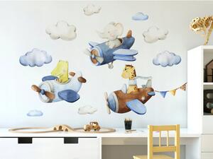 Vulpi Detské samolepky na stenu Uniqe Planes 100x60 cm