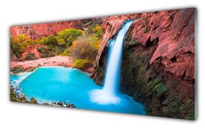 Nástenný panel  Vodopád hory príroda 125x50 cm