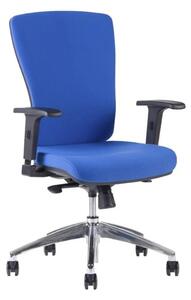 Kancelárska ergonomická stolička HALIA — látka, čierna / modrá
