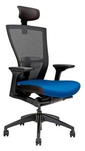 Kancelárska ergonomická stolička MERENS — látka, čierna / viac farieb Modrá
