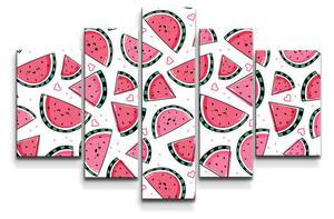 Sablio Obraz - 5-dílný Vodný melón - 125x90 cm