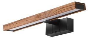 Brilagi-LED Kúpeľňové osvetlenie zrkadla WOODY MIRROR 3v1 LED/8W/230V 40 cm IP44 čierna/dub