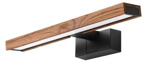 Brilagi-LED Kúpeľňové osvetlenie zrkadla WOODY MIRROR 3v1 LED/8W/230V 40 cm IP44 čierna/dub
