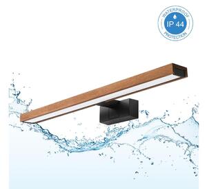 Brilagi-LED Kúpeľňové osvetlenie na zrkadlo WOODY MIRROR 3 v 1 LED/12W/230V 60 cm IP44 čierna/dub
