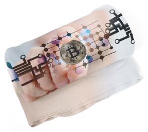 Sablio Deka Bitcoin - 150x120 cm