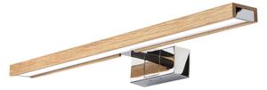 Brilagi-LED Kúpeľňové zrkadlové osvetlenie WOODY MIRROR 3v1 LED/12W/230V 60 cm IP44 chróm/dub