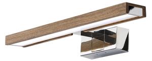 Brilagi-LED Kúpeľňové osvetlenie zrkadla WOODY MIRROR 3v1 LED/8W/230V IP44 chróm/dub orech